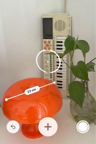 Lámpara seta vintage naranja