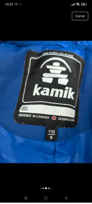 Mono de esquí infantil talla 110