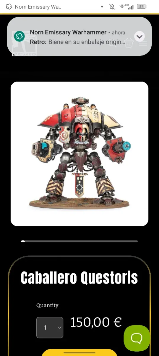 Caballero Questoris Warhammer