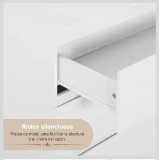 Cambiador Bebé Cómoda 4 Cajones Blanco