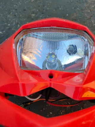 Careta moto enduro con faro