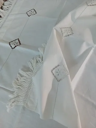 Asciugamano in lino ricamato a mano 130x70 cm