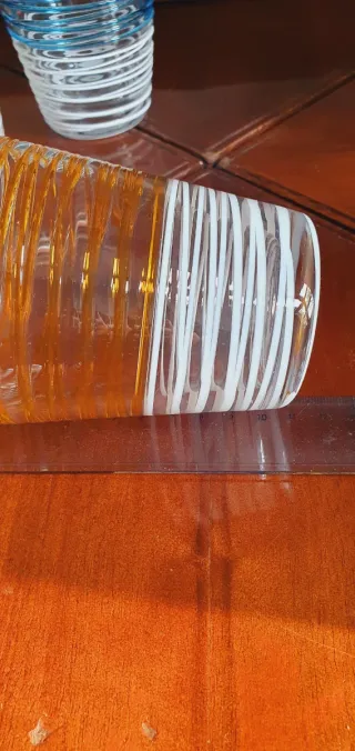 Lotto 4 Bicchieri Fantasia Decorati Vetro