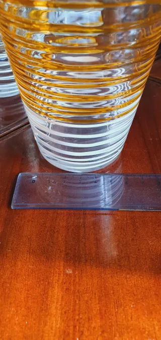 Lotto 4 Bicchieri Fantasia Decorati Vetro