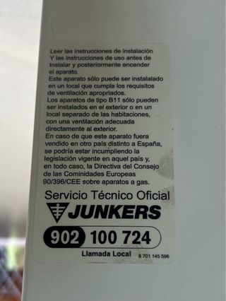 Calentador de Agua Junkers