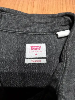 Camisa vaquera Levis Hombre Talla M Negra/ gris os