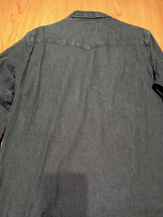 Camisa vaquera Levis Hombre Talla M Negra/ gris os