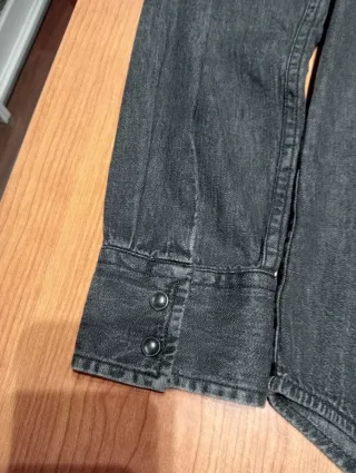 Camisa vaquera Levis Hombre Talla M Negra/ gris os