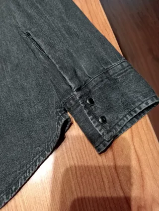 Camisa vaquera Levis Hombre Talla M Negra/ gris os