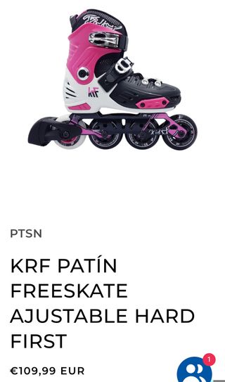 Patines rosas KRF PATÍN FREESKATE AJUSTABLE HARD FIRST