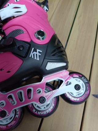 Patines rosas KRF PATÍN FREESKATE AJUSTABLE HARD FIRST
