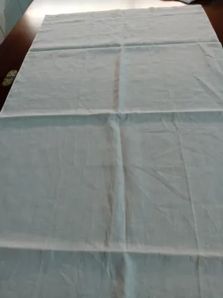 Asciugamano lino ricamato a mano 130x64 cm