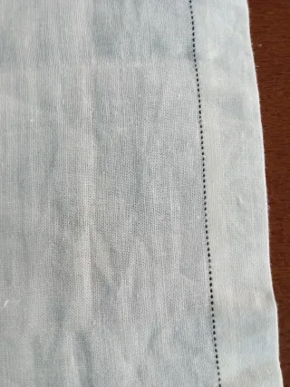 Asciugamano lino ricamato a mano 130x64 cm