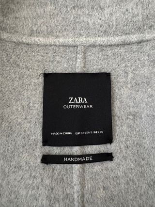 Abrigo Lana Gris Zara