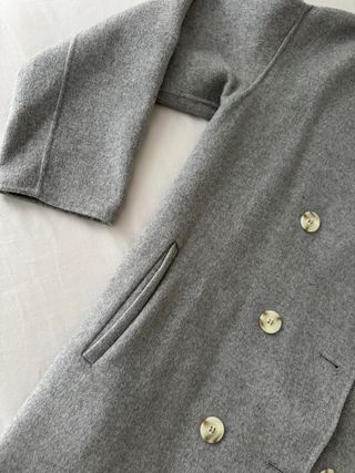 Abrigo Lana Gris Zara