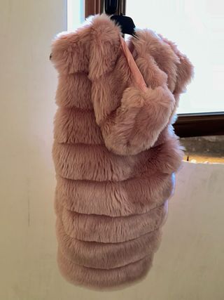Gilet rosa pelliccia sintetica