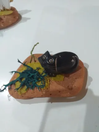 Decorazione Gatti in Pietra e Ceramica