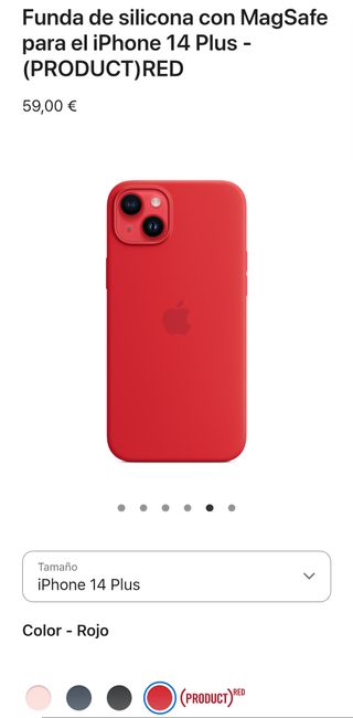 Apple Custodia in silicone con MagSafe per iPhone 14 Plus - (PRODUCT)RED