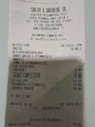 Smartwatch Amazfit Active Nero