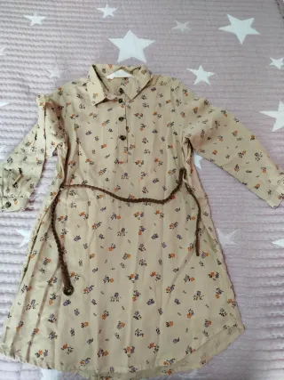 Vestido camisa H&M niña floral 4-5 años