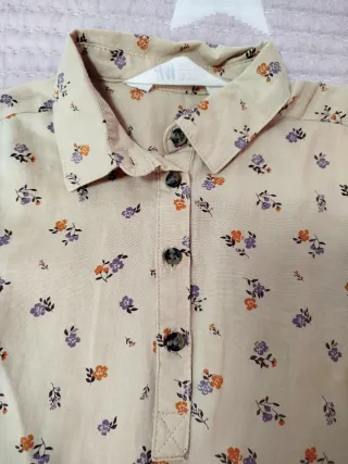 Vestido camisa H&M niña floral 4-5 años
