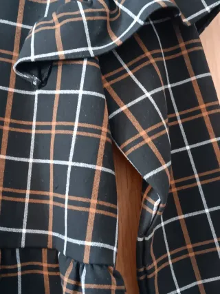 Blusa Zara cuadros manga larga