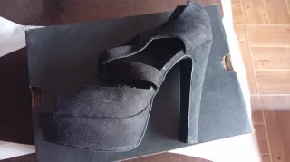 Sandalias de tacón fiesta negras