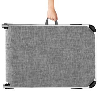 Tumbona plegable reposacabezas ajustable en 6 posiciones gris jaspeado