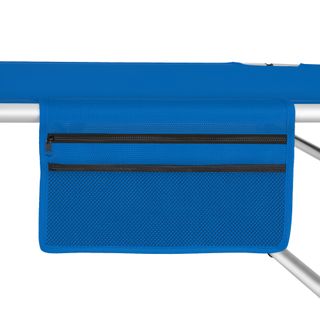 Tumbona plegable con reposacabezas y ajustable en 6 posiciones azul