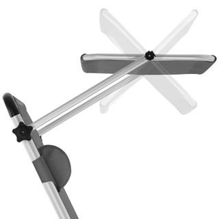 Tumbona plegable 220 x 60,5 x 34 cm con bolsillo lateral gris