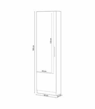 Zapatero 1 Puerta Espejo. Roble Canadian