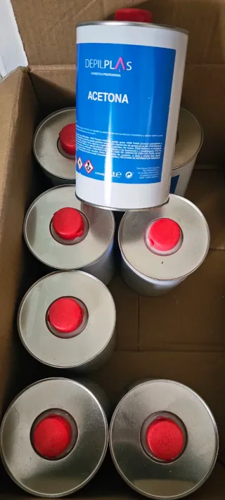 8 Botellas 1L Acetona DEPILPLAS