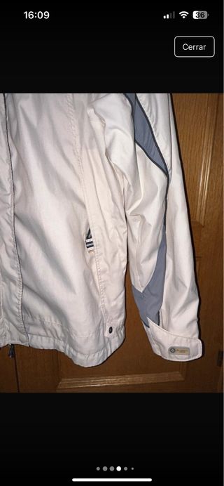 Cazadora Cortavientos Columbia Blanca