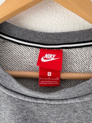 Sudadera Nike Gris Big Swoosh - Talla S
