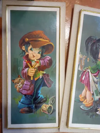 Set di 4 quadri VINTAGE per bambini