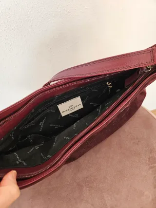 Borsa Balenciaga Viola/Marrone Camoscio