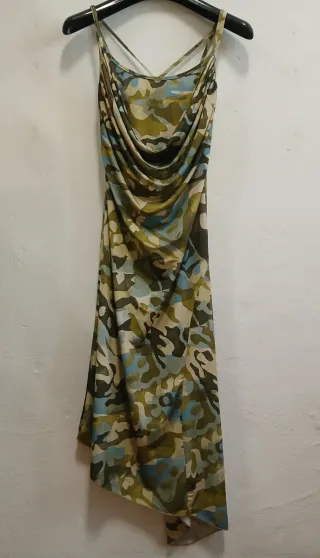 Vestito leggero fantasia camouflage taglia M