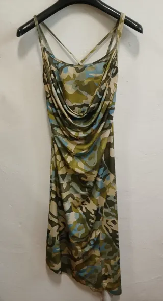 Vestito leggero fantasia camouflage taglia M