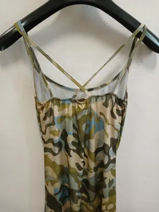 Vestito leggero fantasia camouflage taglia M