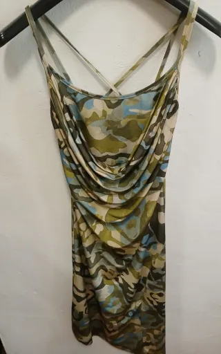 Vestito leggero fantasia camouflage taglia M