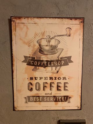 Targa metallo caffè Coffeeshop