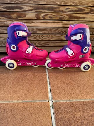 Patines Decathlon Play 3 Rosas y Morados (32-34)