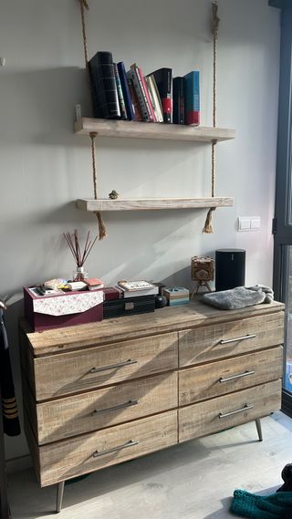 Cómoda doble de madera maciza