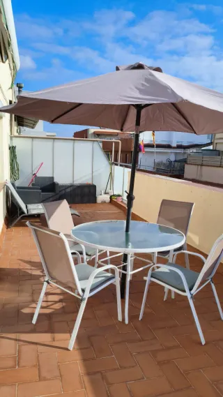 Conjunto Terraza Mesa Cristal y 4 Silla s y