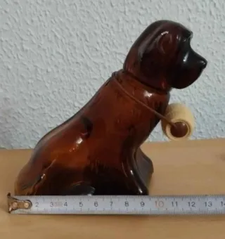 Frasco Avon Perro Marrón Cristal Antiguo