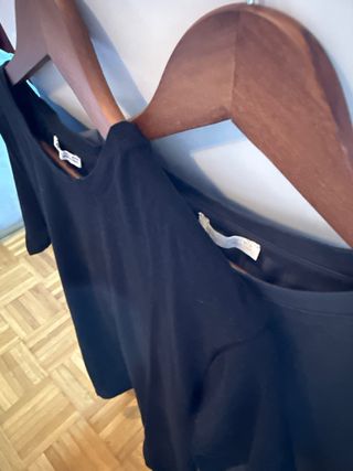 2 Camisetas Zara Negras/Grises