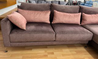 Sofá Cheiselongue Diseño Tela y Terciopelo