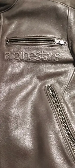 Chaqueta de cuero Alpinestars para moto
