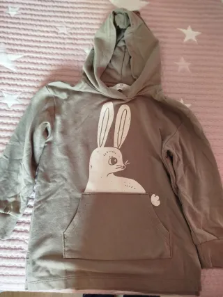Sudadera niña H&M con capucha, talla 5-6 años