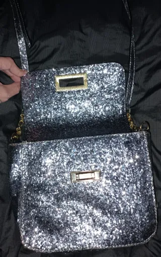 Borsa glitter Tally Weijl argento